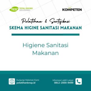 Pelatihan dan sertifikasi Higiene Sanitasi Makanan